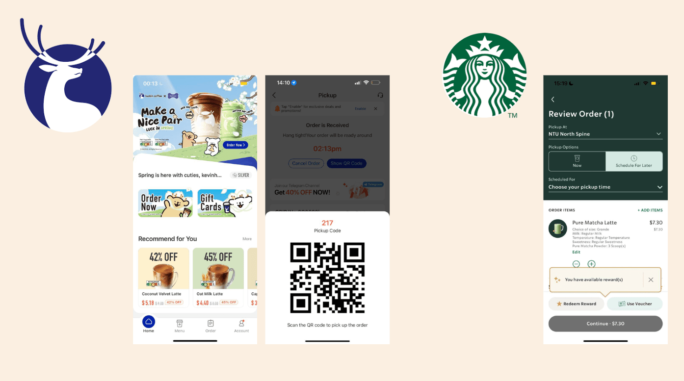 justification mobile ordering feature